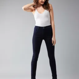 DOLCE CRUDO Navy Embellished Jeans image 4
