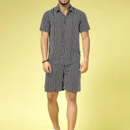 Rigo Black Slim Fit Striped Co-Ord Set-picture-22