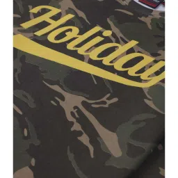 Gini & Jony Boys Green & Yellow Camouflage Full Sleeves T-Shirt image 4