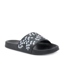 Red Tape Women's Black Slides image 3