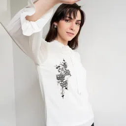 AND White Embellished Top image 3