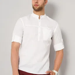 celio Celio* White Cotton Regular Fit Shirts image 1