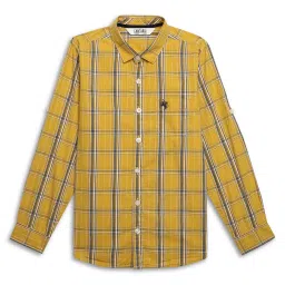 Cantabil Kids Mustard Checks Full Sleeves Shirt image 3