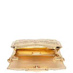 Aldo Eccentra Golden Quilted Small Cross Body Bag image 3