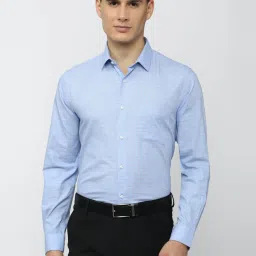 Peter England Blue Regular Fit Checks Shirt image 1