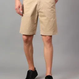 Cantabil Beige Regular Fit Printed Shorts image 1