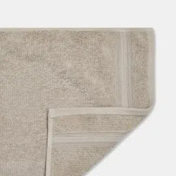 Fabindia Standalone Taupe Woven Cotton Pile Hand Towel image 3