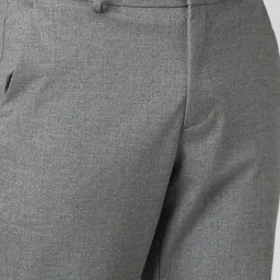 Van Heusen Grey Slim Fit Texture Trousers image 4