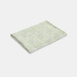 Fabindia Standalone Green Cotton Printed 180 TC Single Bedsheet with 1 Pillow Cover image 4