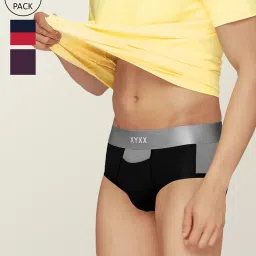XYXX Multicolor Micro Modal Briefs - Pack of 3 image 1