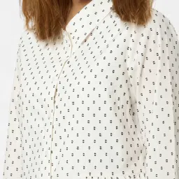 Vero Moda White & Black Printed Shirt image 5