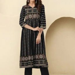 Ishin Black Printed Kurta-picture-21