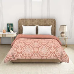 Spaces Adonia Peach Cotton 144 TC Double Quilt image 1