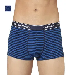 Jack & Jones Blue Striped Trunks - Pack Of 2 image 1
