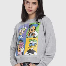 Bewakoof Grey Printed Sweatshirt image 1