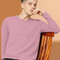 KAJARU Self Design Round Neck Long Sleeves T-shirt-picture-15