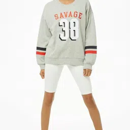 Forever 21 Heather Grey Graphic Print Sweatshirt image 4