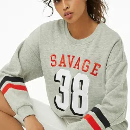 Forever 21 Heather Grey Graphic Print Sweatshirt image 5