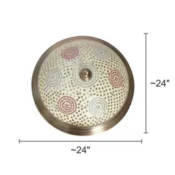 Fos Lighting 'Dish Tilak Flush' Multicolor Brass Mount Ceiling Lamp - Set of 1 image 4