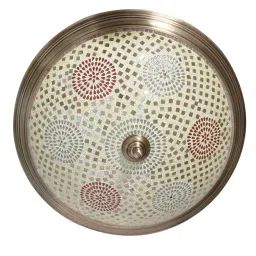 Fos Lighting 'Dish Tilak Flush' Multicolor Brass Mount Ceiling Lamp - Set of 1 image 5