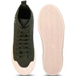 Styli Men's Olive Ankle High Sneakers image 4