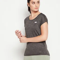 Clovia Grey Round Neck T-Shirt image 3