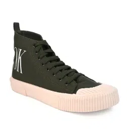 Styli Men's Olive Ankle High Sneakers image 3