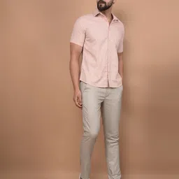 Crimsoune Club Men Premium Slim Fit Spread Collar Solid Cotton Casual Shirt-picture-28