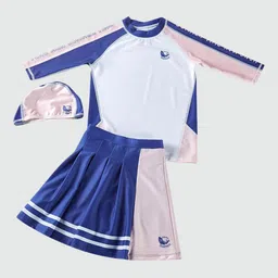 StyleCast x Revolte Girls Colourblocked Round Neck Swimming Dress-picture-35