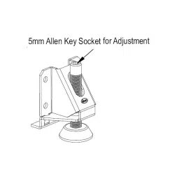 Ebco Plinth Base Adjustable Zinc Yellow Finish, for Levelling Legs of Furniture, PB1 image 2