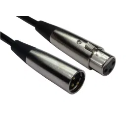 RS PRO Male 3 Pin XLR to Female 3 Pin XLR Cable Black 6 m, 1924437-image-93