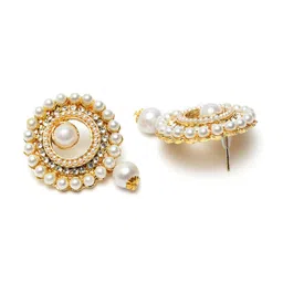 ANIKAS CREATION Gold-Toned Contemporary Studs image 4