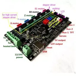 Invento MKS Gen V 1.4 3D Printer Controller Remix Board (RAMPS 1.4 + Mega 2560 Combine) ISC 355 image 2