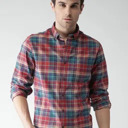 Mast & Harbour Men Checked Casual Sustainable Shirt-picture-42