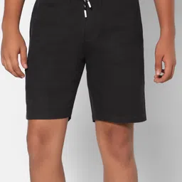 TeenTrums 100% Cotton Solid Shorts - Black-picture-26