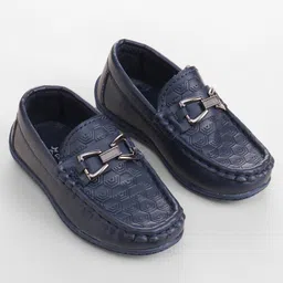 Cute Walk by Babyhug Loafer With Textured Design - Navy Blue image 2