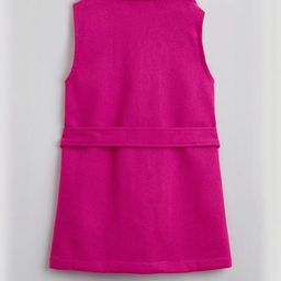 Hopscotch Girls Pink Textured Notched Lapel Sleeveless Polyester Long Coat-picture-25