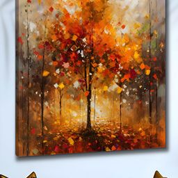 Myntra Elegant Homes Orange & Green 1 Piece Canvas Other Wall Paintings-picture-13