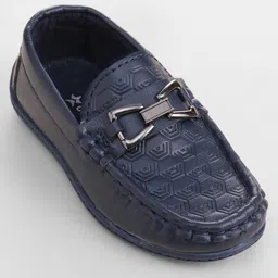 Cute Walk by Babyhug Loafer With Textured Design - Navy Blue image 3