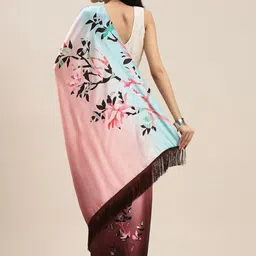 all about you Floral Satin Designer Saree image 4