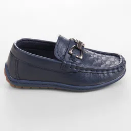 Cute Walk by Babyhug Loafer With Textured Design - Navy Blue image 4