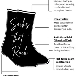 Dynamocks Pack Of 6 Printed Combed Cotton Odour Free Calf-Length Socks image 3