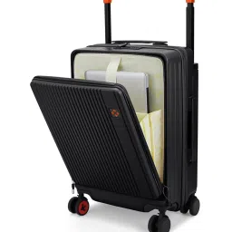Nasher Miles Silicon Valley Hard-Sided Polycarbonate Cabin Luggage Black 20 inch Trolley Bag image 1