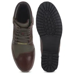 Royal Enfield Men's Military Vibe Olive Derby Boots image 3