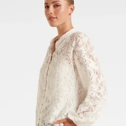 Forever New White Lace Shirt image 3