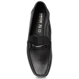 Geox Men's U Moner W 2FIT Black Leather Casual Loafers image 3