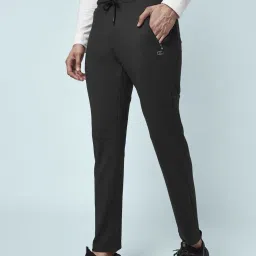 Ajile by Pantaloons Charcoal Melange Slim Fit Trackpants image 3