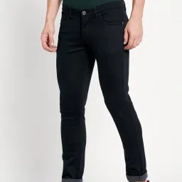 Octave Navy Cotton Regular Fit Jeans image 3