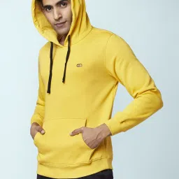 Ajile by Pantaloons Mustard Regular Fit Hooded Sweatshirt image 3