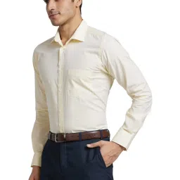 Park Avenue Light Yellow Slim Fit Shirt image 3